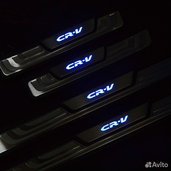 Накладки на пороги с подсветкой Хонда срв 12-15