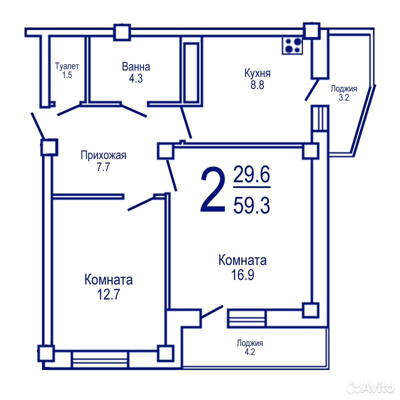 Схема планировки квартиры по адресу