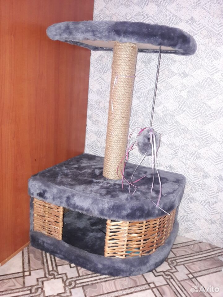 Домик с когтеточкой для кошек купить на Зозу.ру - фотография № 1
