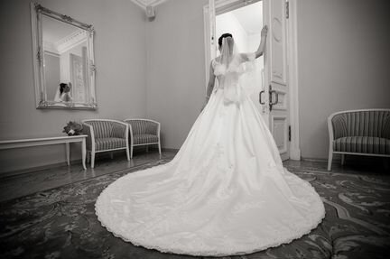 Свадебное платье на 42-44-46 (корсет)