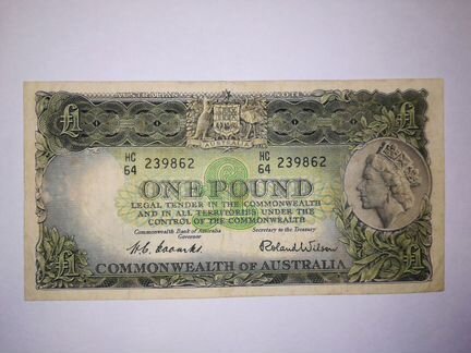 Австралия 1 фунт 1953 - 1960 г. г. VF+