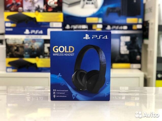 Sony Гарнитура беспроводная черная Gold для PS4