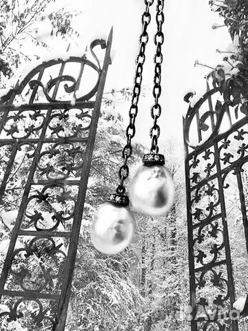 Серьги с морским жемчугом: 