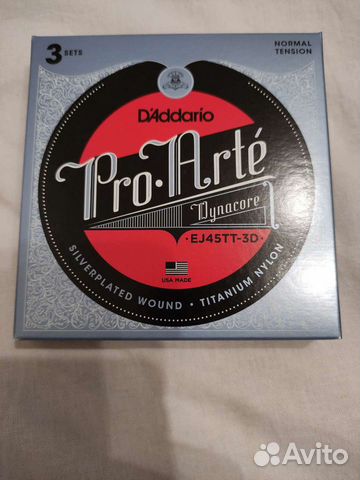 Струны для классической гитары D'addario EJ45TT