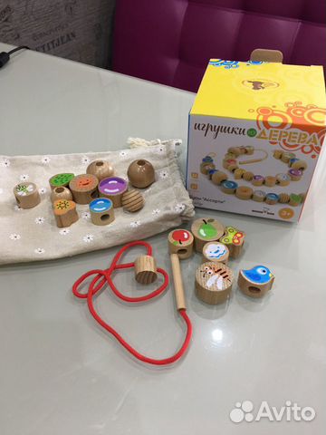 Шнуровка-бусы, мягкая машинка