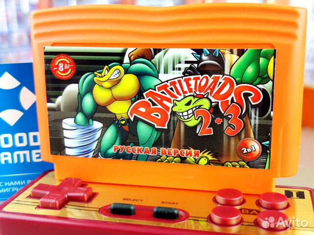 Денди 8-bit. Картридж 2в1 Battletoads. Новый