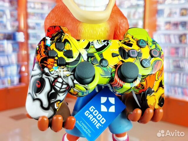 PS3 Геймпад. Череп мультяшный. Новый