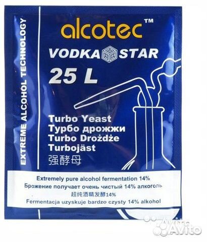 Спиртовые дрожжи alcotec vodka star 66 гр