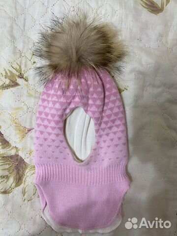 Шапка шлем зима для девочки 46 -48