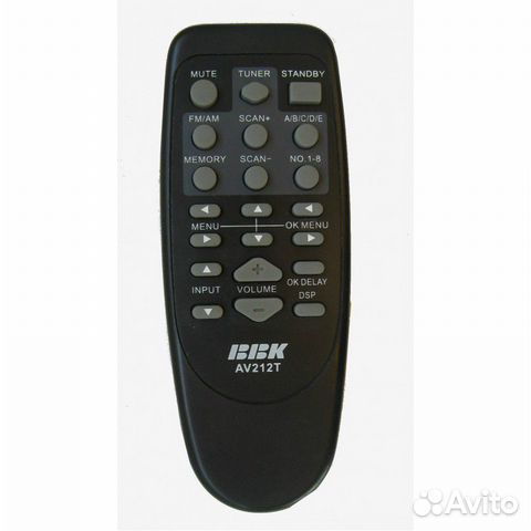 Пульт заменяющий BBK AV212T для усилителя