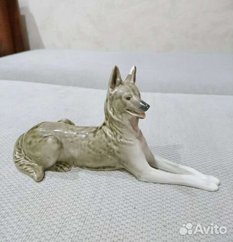 Фарфоровая собака лфз СССР на реставрацию