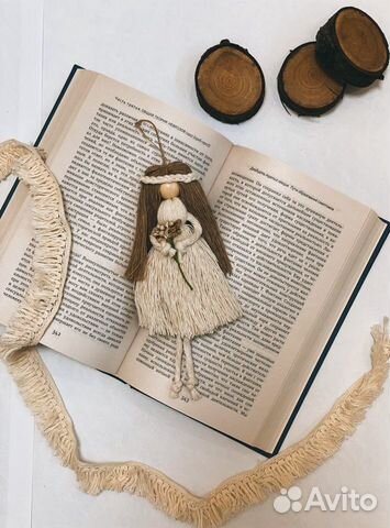 Макраме Ангел украшение подвес