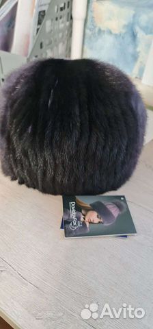 Шапка норковая вязаная женская