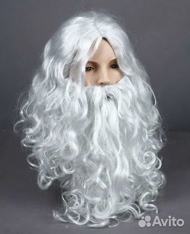 Парик и борода Деда Мороза