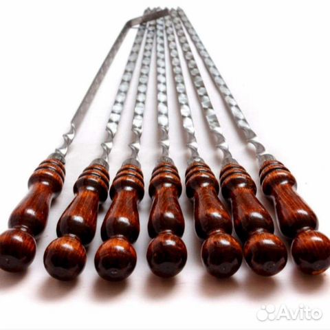 Шампур 50см с деревянной ручкой