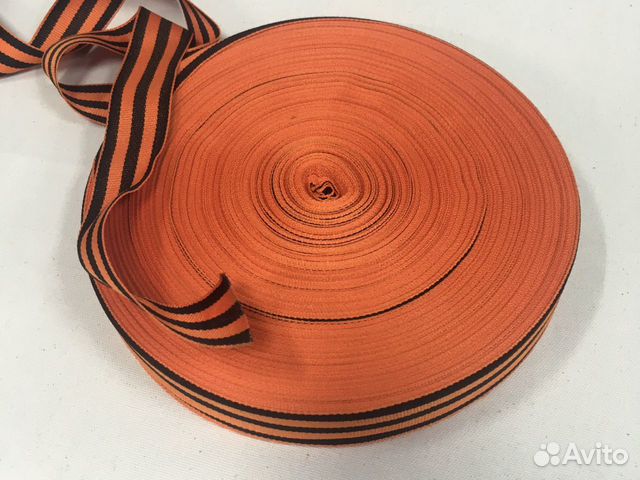 Лента георгиевская широкая бухта 100м