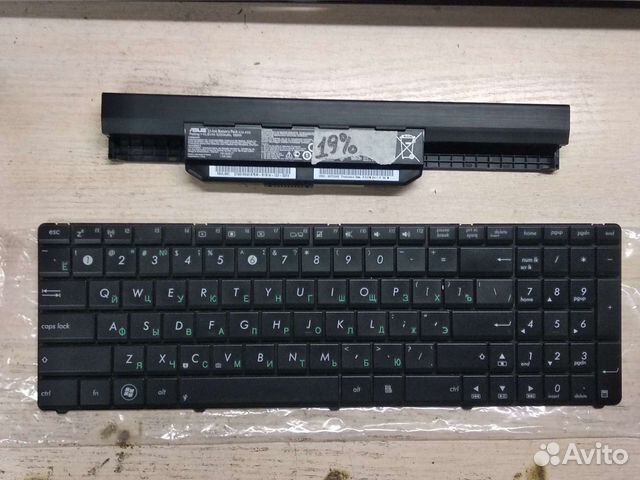 Аккумулятор, петли, клавиатура, корпус Asus x53