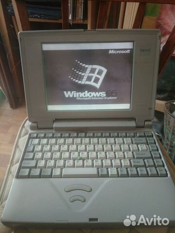 Рабочий раритет Toshiba t2110 ноут 486