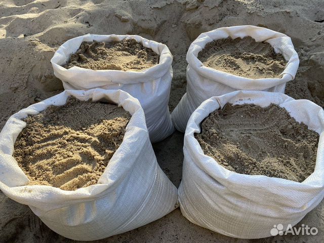 Песок «природный» в мешках по 25, 50 кг
