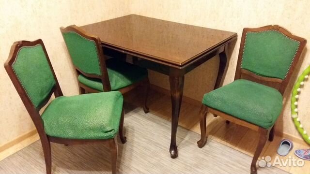 Классический столовый гарнитур- стол и 4 стула — фотография №4