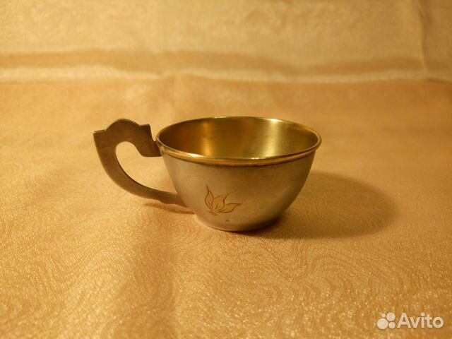 Винтажная чашечка для кофе (металл) СССР— фотография №1