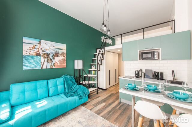 

Квартира-студия, 28 м², 2 кровати