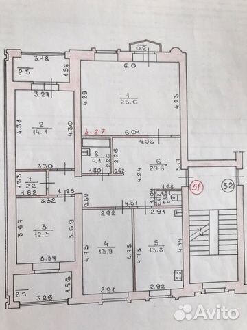 4-к квартира, 118 м², 2/5 эт.