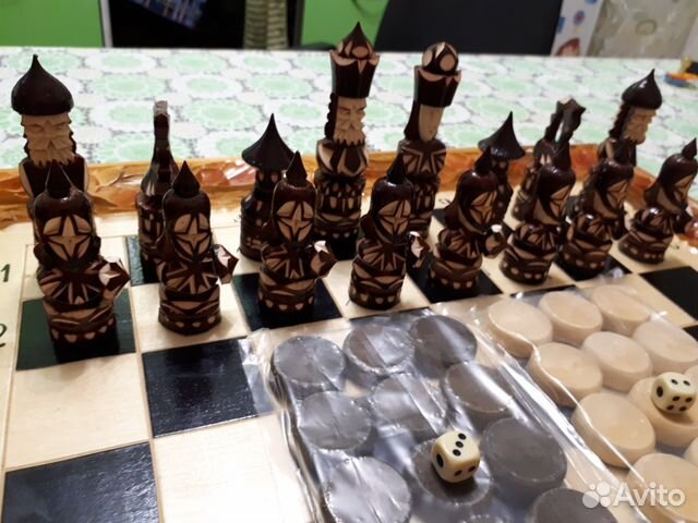 Шахматы+нарды+шашки, резные-ручная работа Шахматы+нарды+шашки, резные-ручная работа