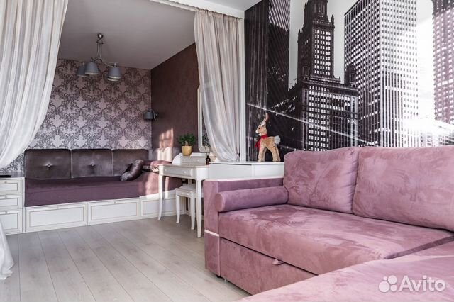 

1-к. квартира, 41 м², 2 кровати