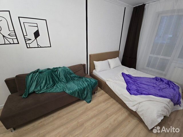 

1-к. квартира, 42 м², 2 кровати