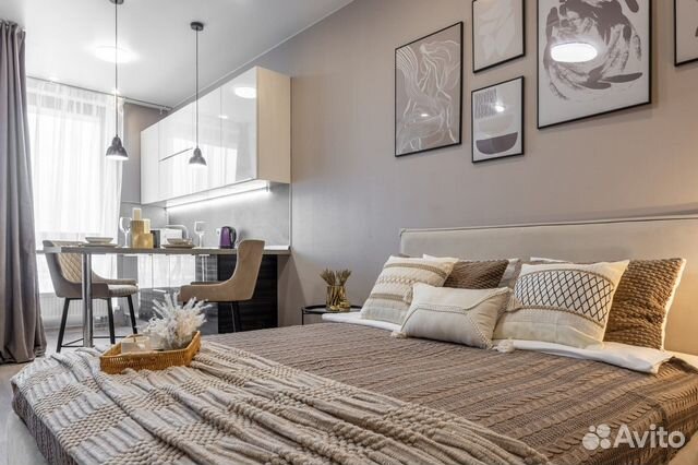 

Квартира-студия, 32 м², 1 кровать