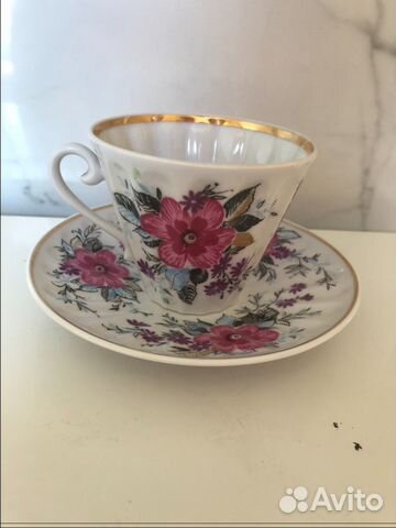 Чашка с блюдцем лфз СССР Чашка с блюдцем лфз СССР