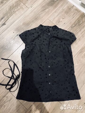 Блузка H&M с перфорацией и поясом 44-46 Блузка H&M с перфорацией и поясом 44-46