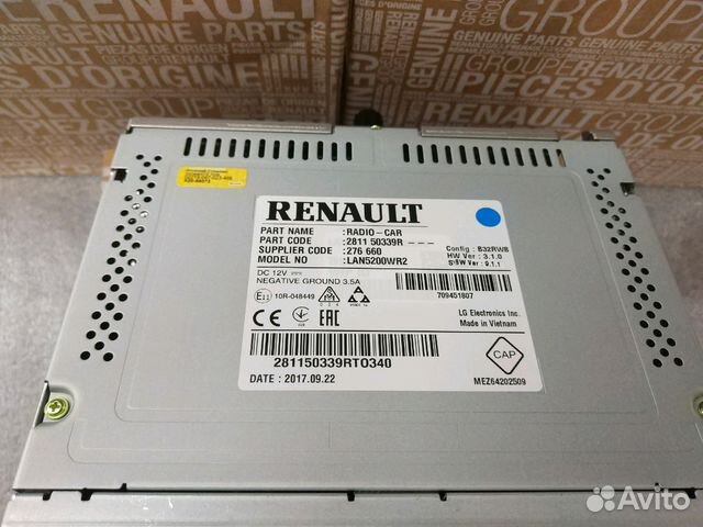 Магнитола штатная Renault Магнитола штатная Renault