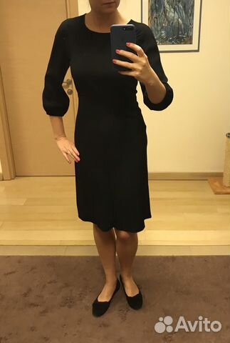 Платье чёрное Max Mara оригинал р.44 Италия