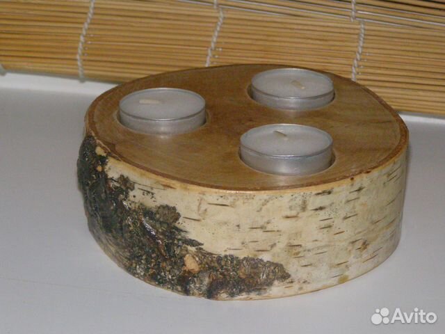 Подсвечники из дерева