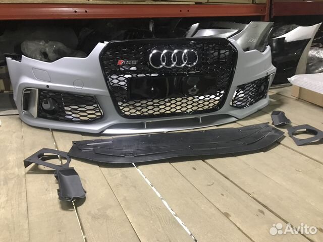 Audi A6 C7 передний бампер в стиле RS6 дорестайл