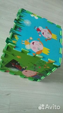 Развивающий теплый и легкий коврик-пазл эва
