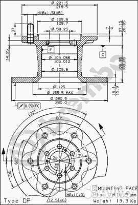 Ступицы brembo для iveco