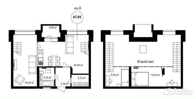 3-к квартира, 68 м², 3/3 эт.