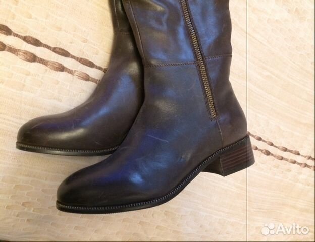Натуральная кожа коричневые сапоги Wilmar Новые