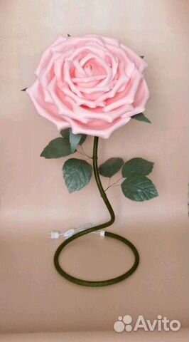 Роза торшер, высота 110см, диаметр розы 50см