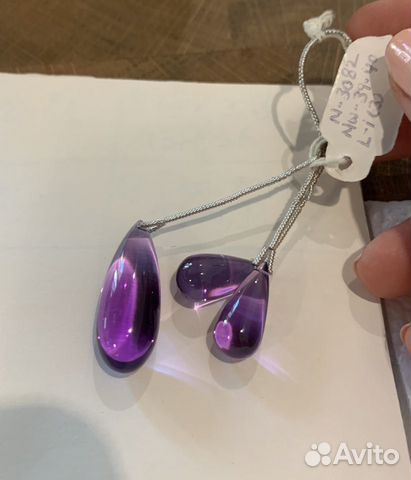 Натуральные каплевидные Аметисты высшего качества Натуральные каплевидные Аметисты высшего качества