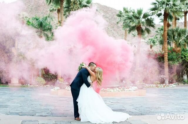 Цветной дым для фото, гендер пати