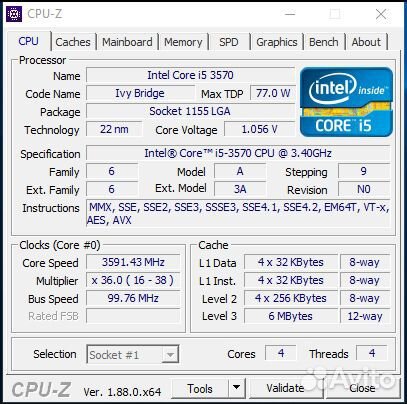 Intel Core i5-3570 (4C/4T, 3.4-3.8GHz, 6MB) Intel Core i5-3570 (4C/4T, 3.4-3.8GHz, 6MB)