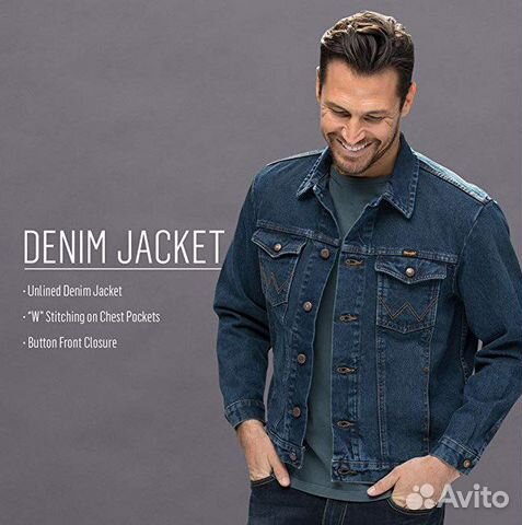 Wrangler Jacket Western Unlined Denim, S, USA Wrangler Jacket Western Unlined Denim, S, USA