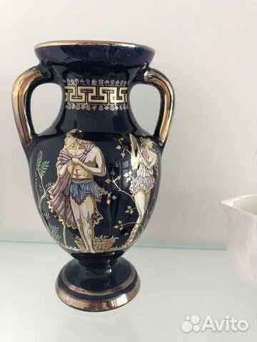 Ваза кобольт с золотом