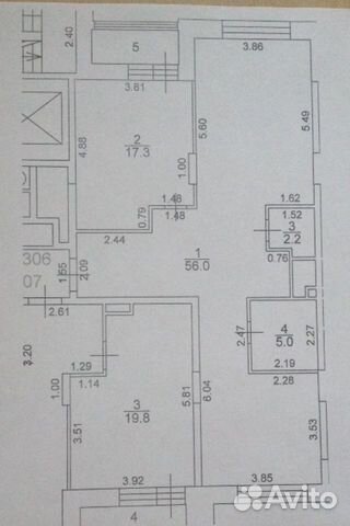 2-к квартира, 82.1 м², 5/9 эт. 2-к квартира, 82.1 м², 5/9 эт.