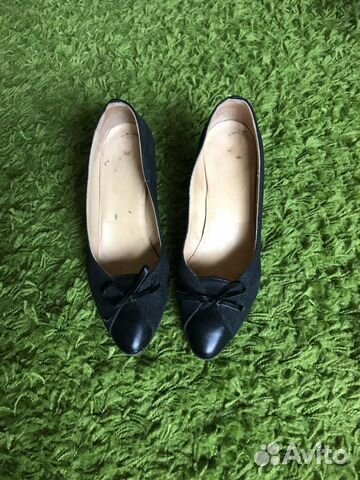 Туфли чёрные б/у (р-р 24,5)