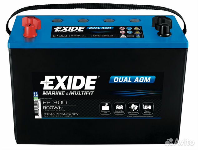 Аккумулятор Exide Marine Dual AGM 100 а/ч